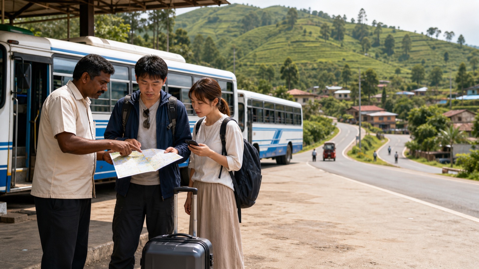 路線があることと、ホテルから観光地まで無理なくつながることは別に確認します。